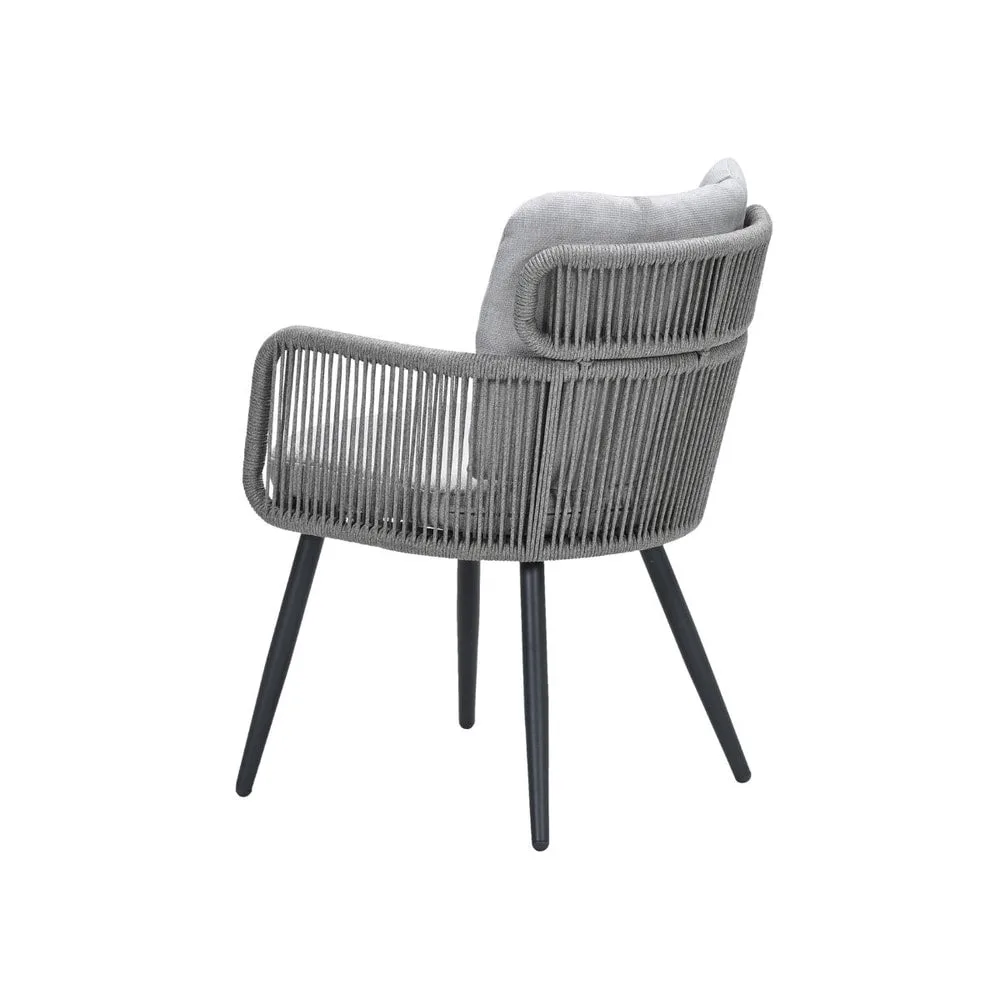 Linares XL dining fauteuil - carbon black - rope grijs zand - valley sand - Antraciet - afbeelding 8