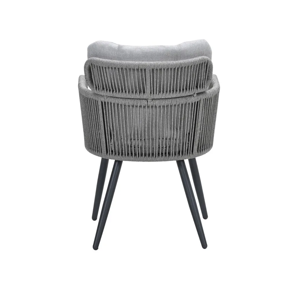 Linares XL dining fauteuil - carbon black - rope grijs zand - valley sand - Antraciet - afbeelding 9