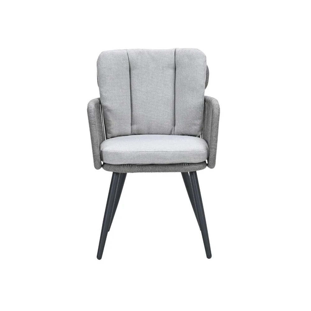 Linares XL dining fauteuil - carbon black - rope grijs zand - valley sand - Antraciet - afbeelding 10