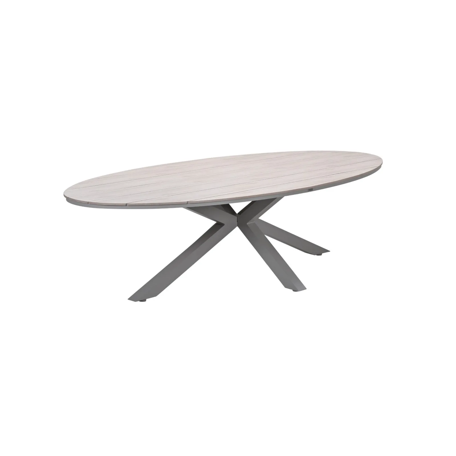 Edison tuintafel ovaal - 280x140 cm -taupe - light teak Vironwood