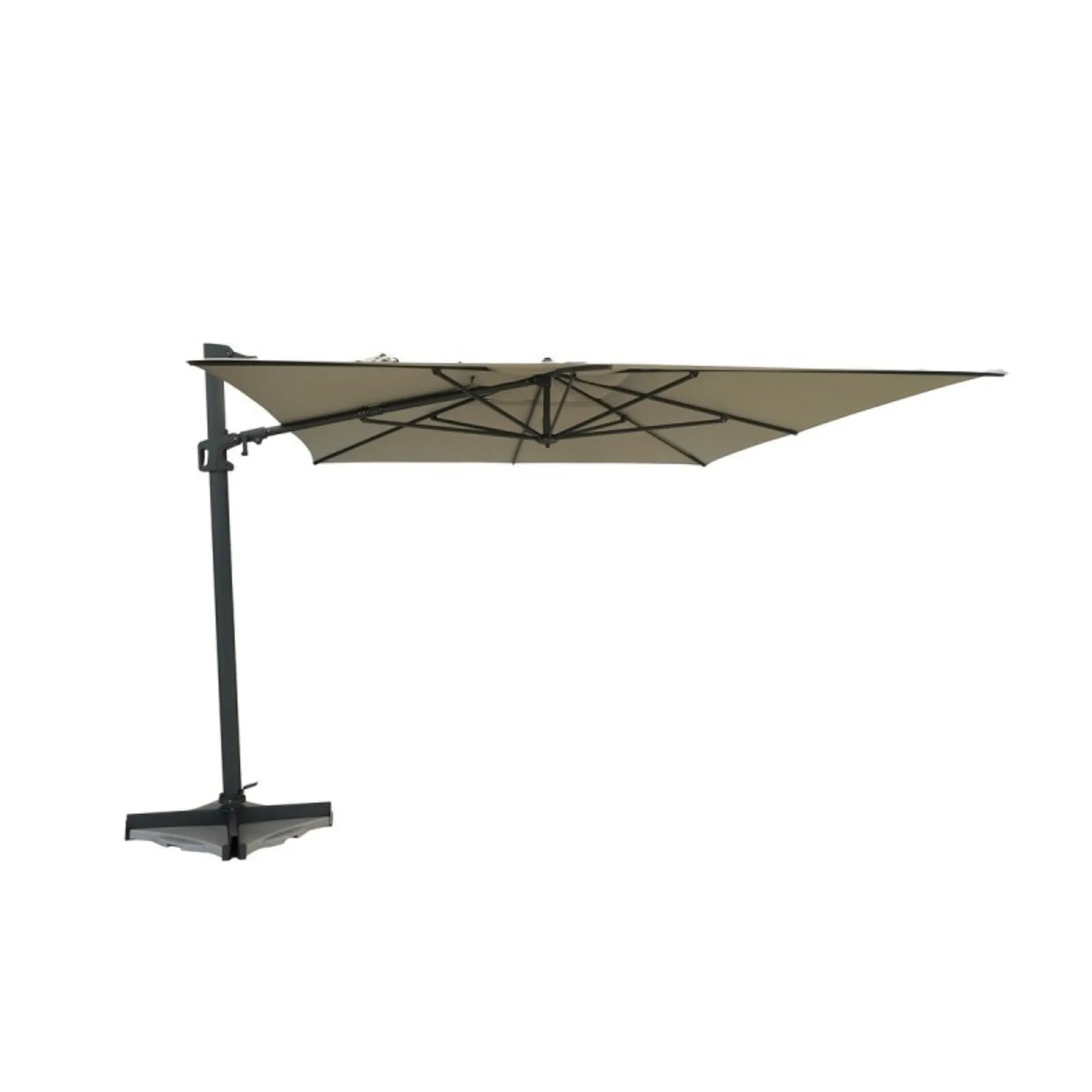 Madison zweefparasol Malta 300x400cm vierkant ecru