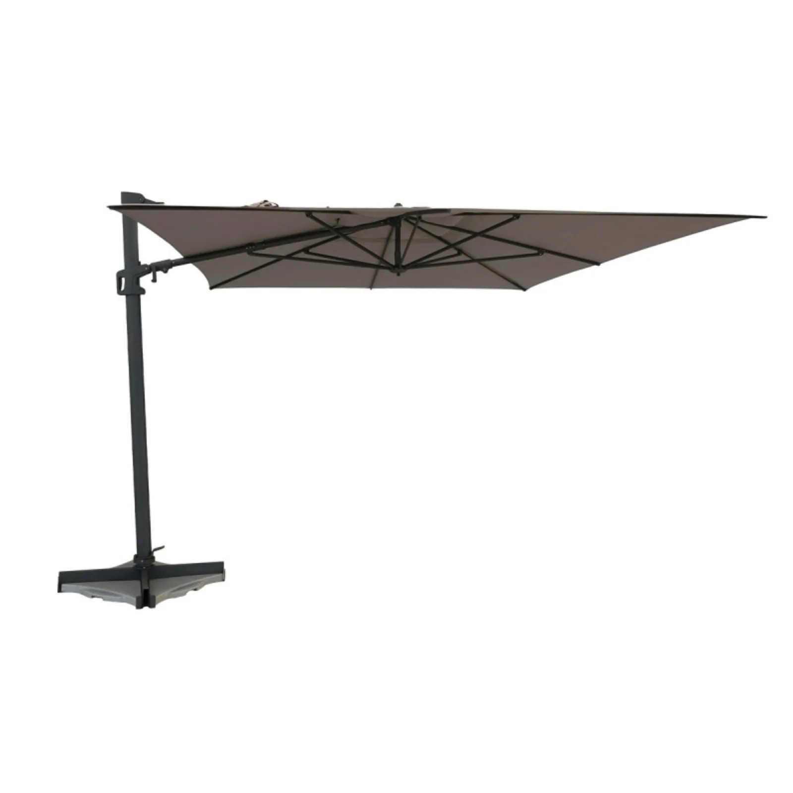 Madison zweefparasol Malta 300x400cm vierkant Taupe