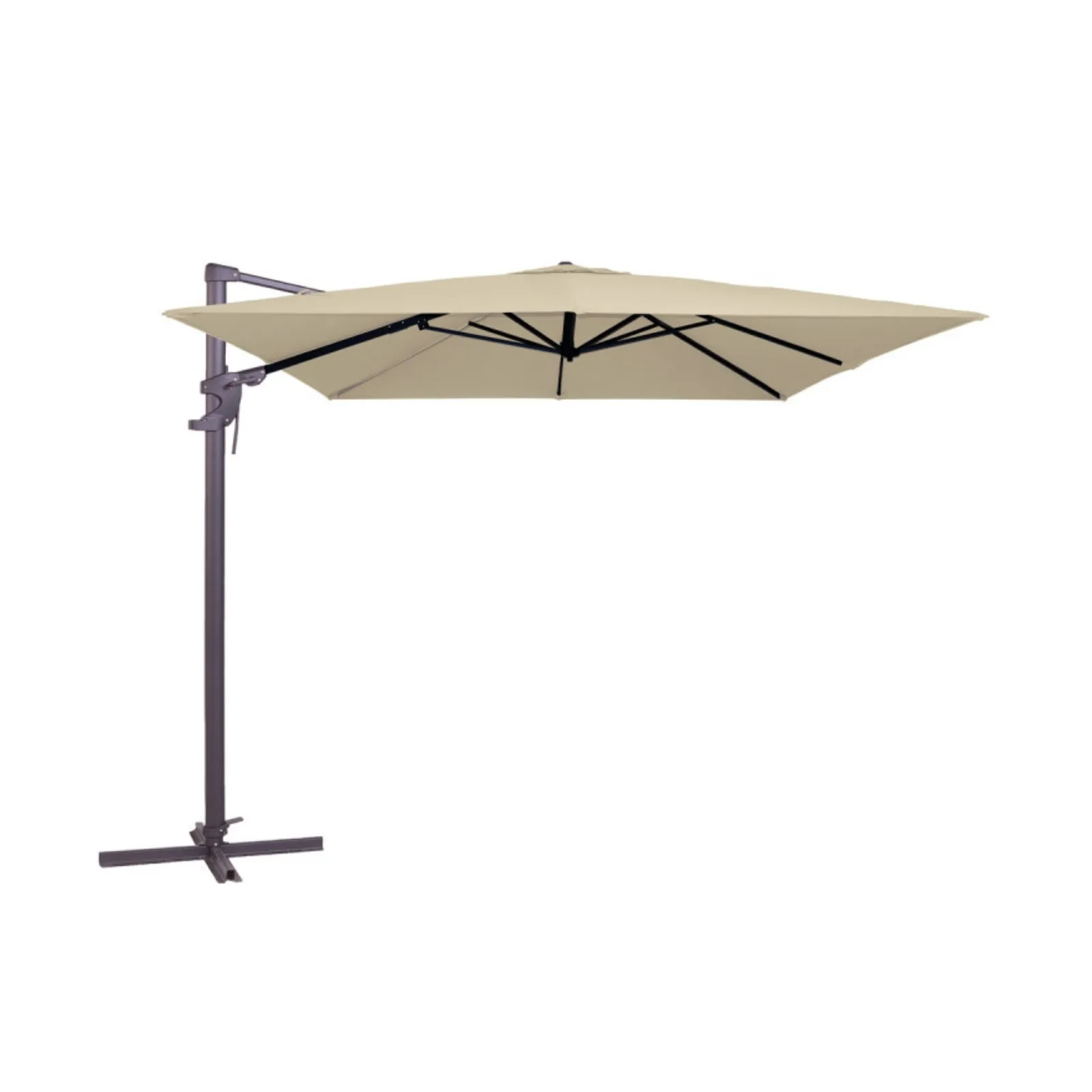 Madison Zweefparasol Monaco flex III 300x300cm ECRU