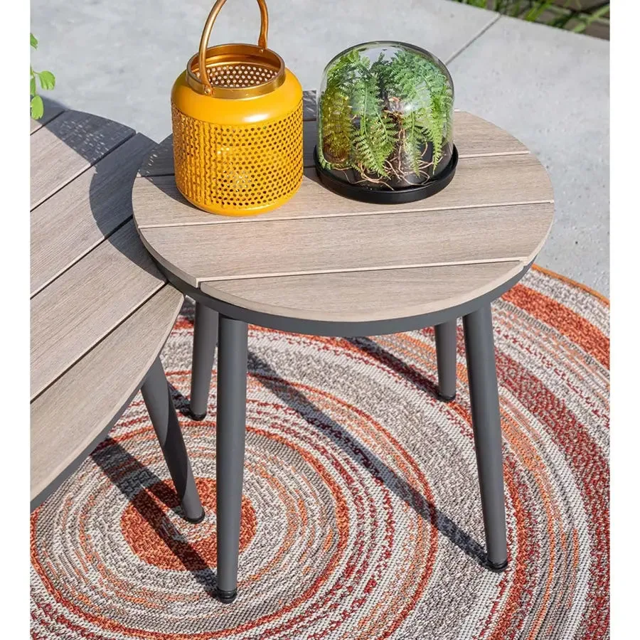 Garden Impressions Margriet table d'appoint Ø50xH48 cm - taupe - aspect teck clair