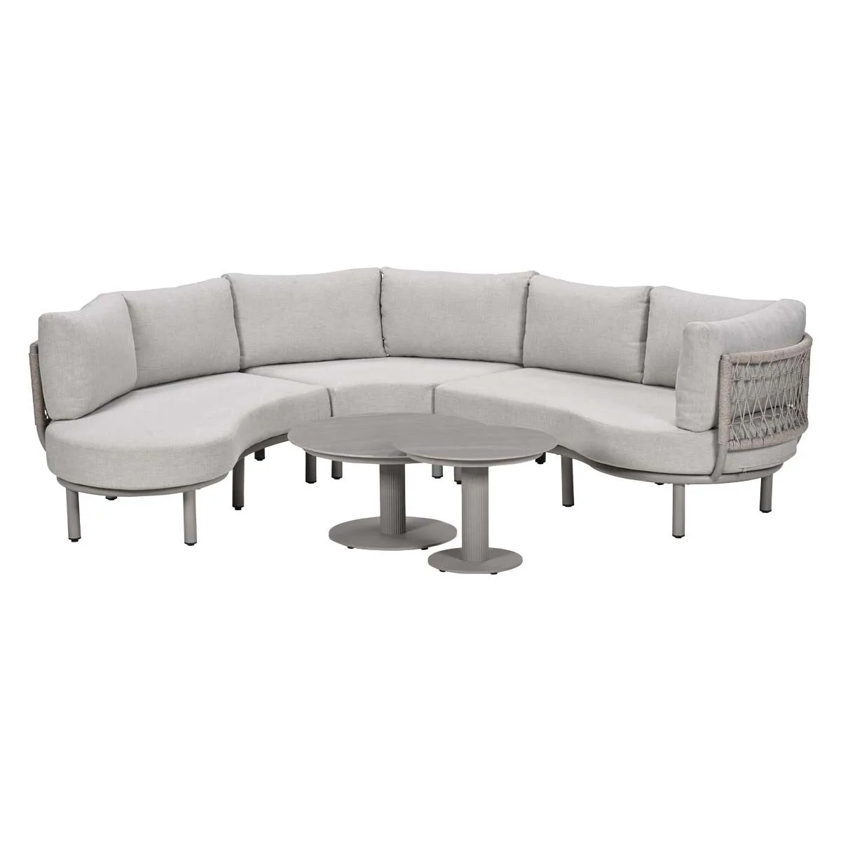 Garden Impressions Matera loungeset 5-delig met 2 Nice loungetafels taupe