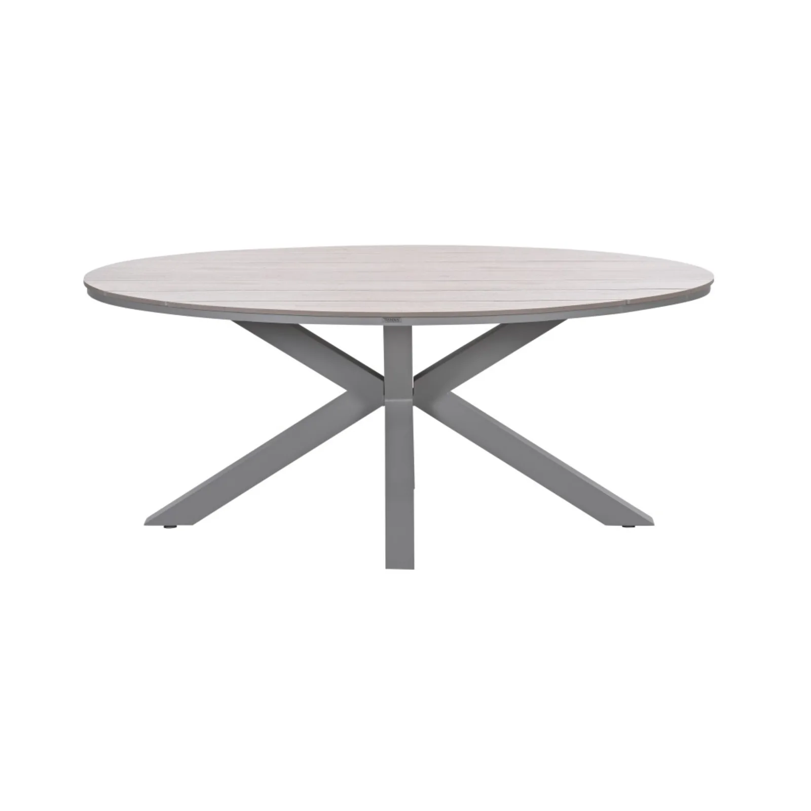 Edison tuintafel ovaal - 180x115 cm -taupe -light teak Vironwood 5