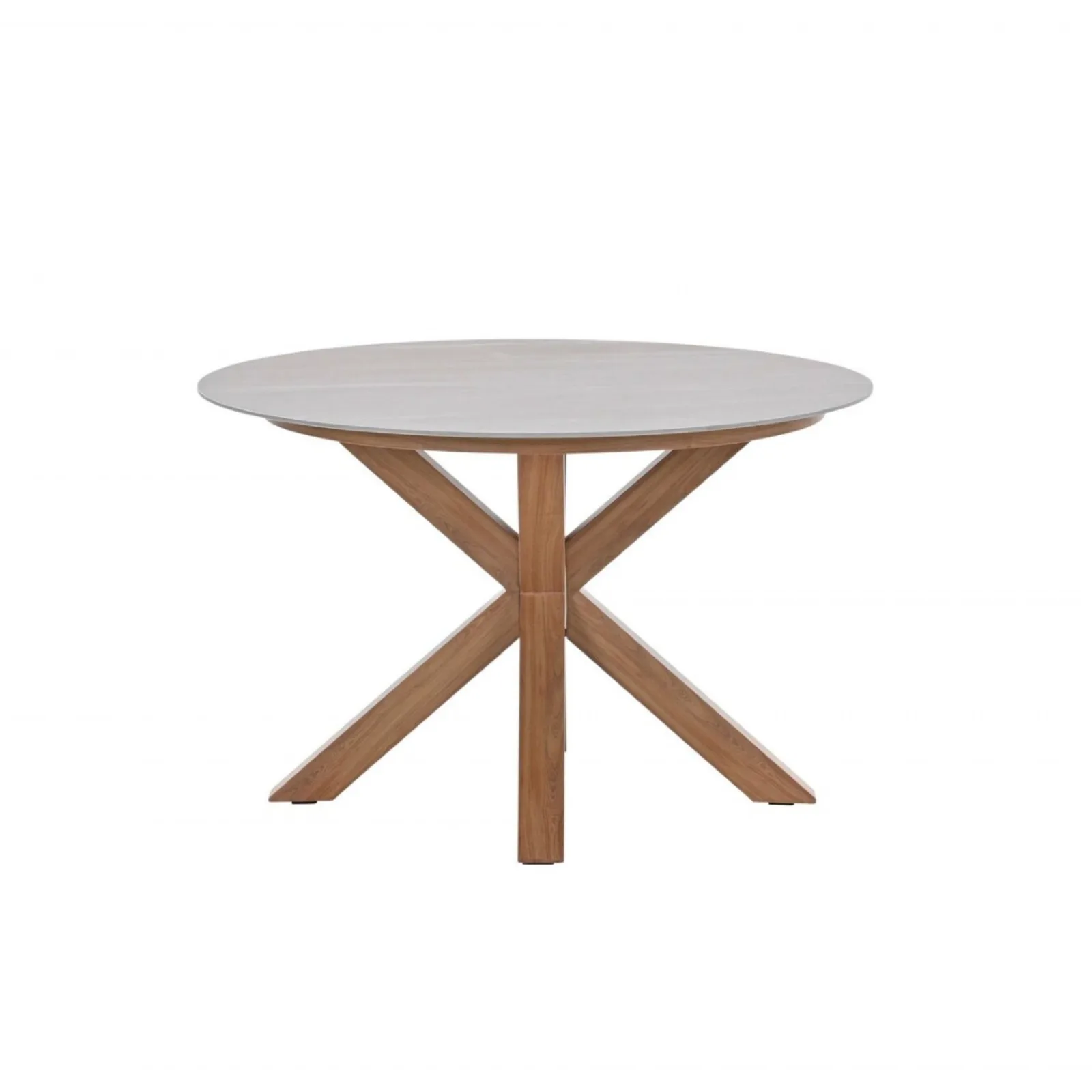 Ronde tuintafel lowland - Ø120 cm - light teaklook - Centostone Napoli sand 4