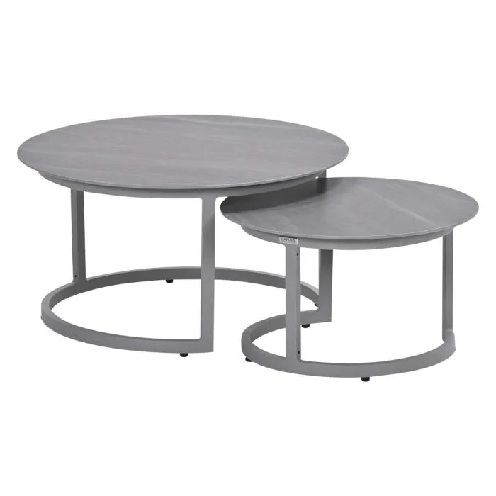 Garden Impressions Monte Carlo loungetafels set - taupe - Centostone Napoli sand