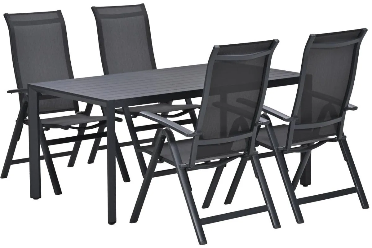 Garden Impressions Osaka Felini tuinset 4 personen verstelbare stoelen