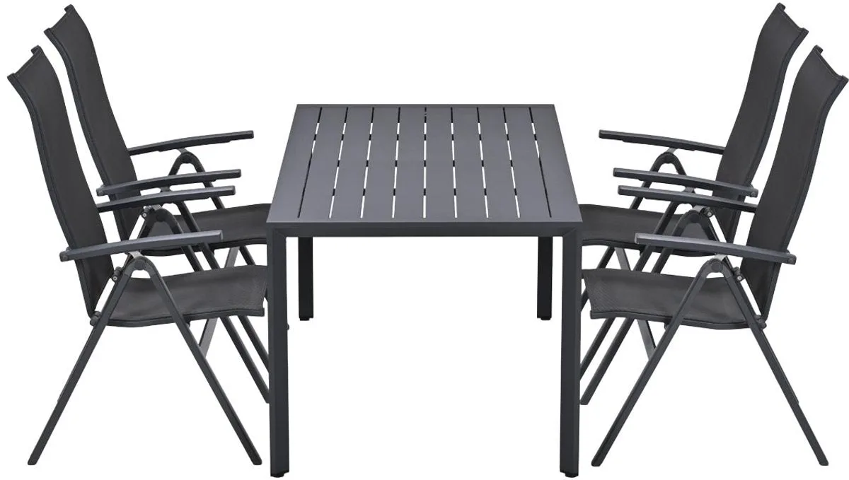 Garden Impressions Osaka Felini tuinset 4 personen verstelbare stoelen