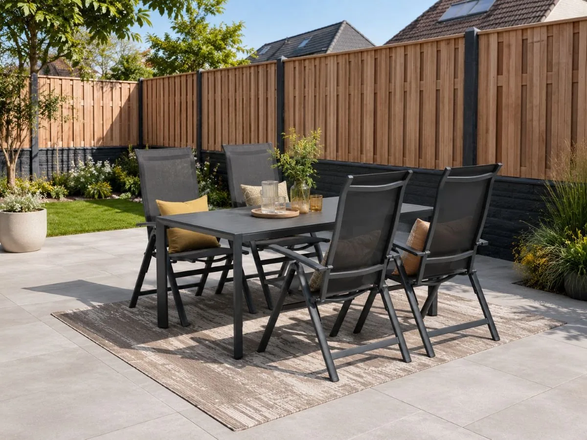 Garden Impressions Osaka Felini tuinset 4 personen verstelbare stoelen