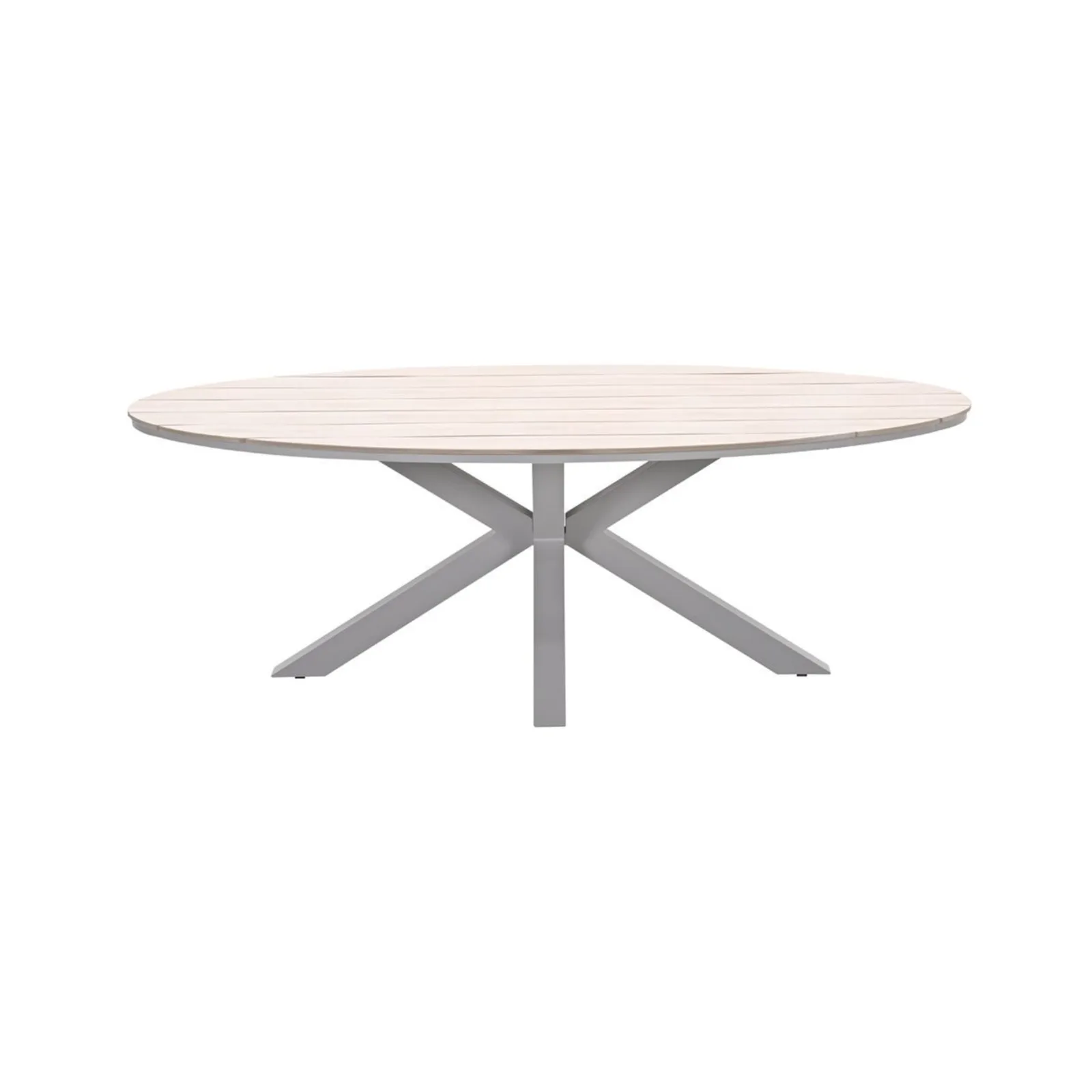 Edison tuintafel ovaal - 220x115 cm -taupe - light teak Vironwood 3