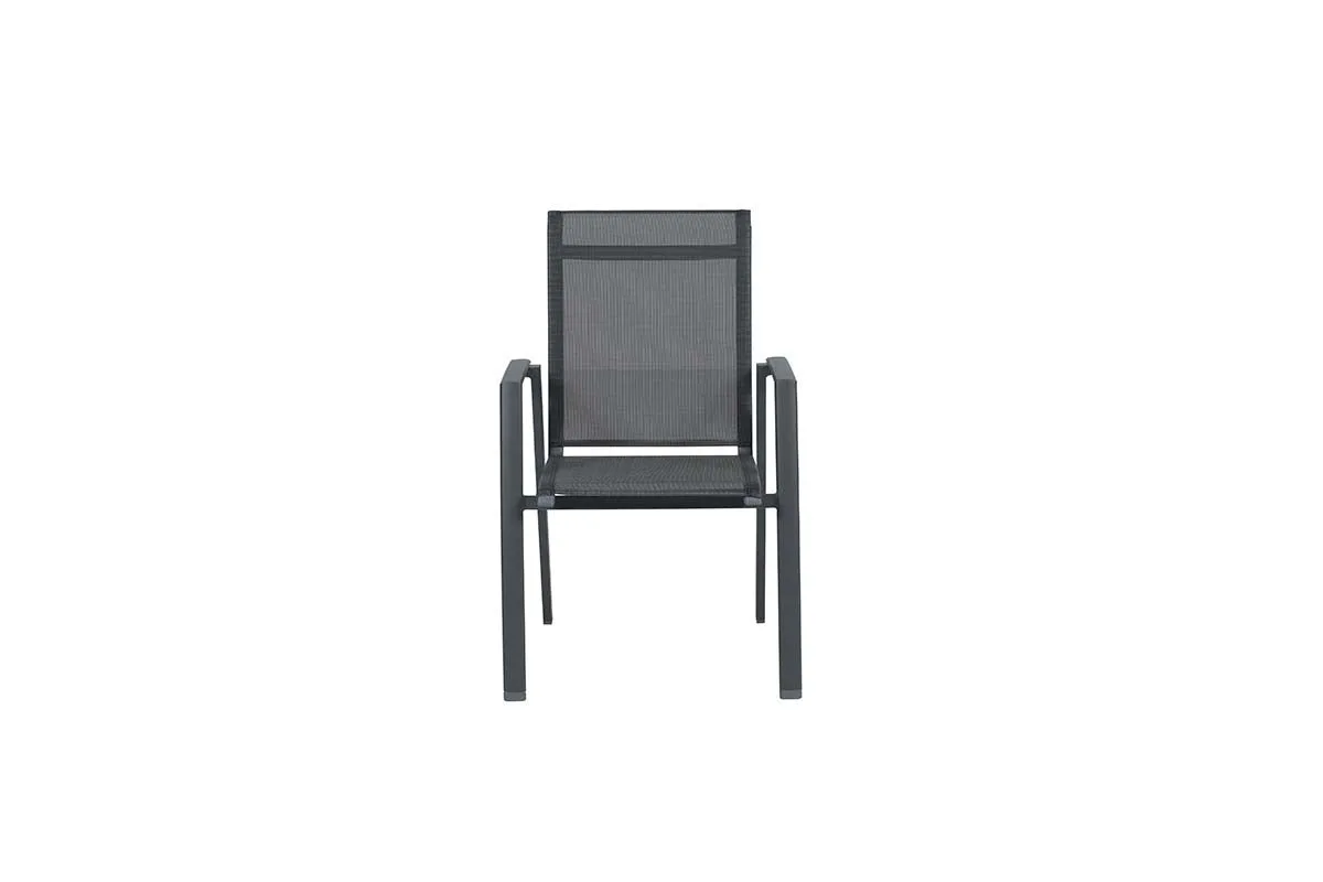 Garden Impressions Gala chaises de jardin lot de 4 noir carbone