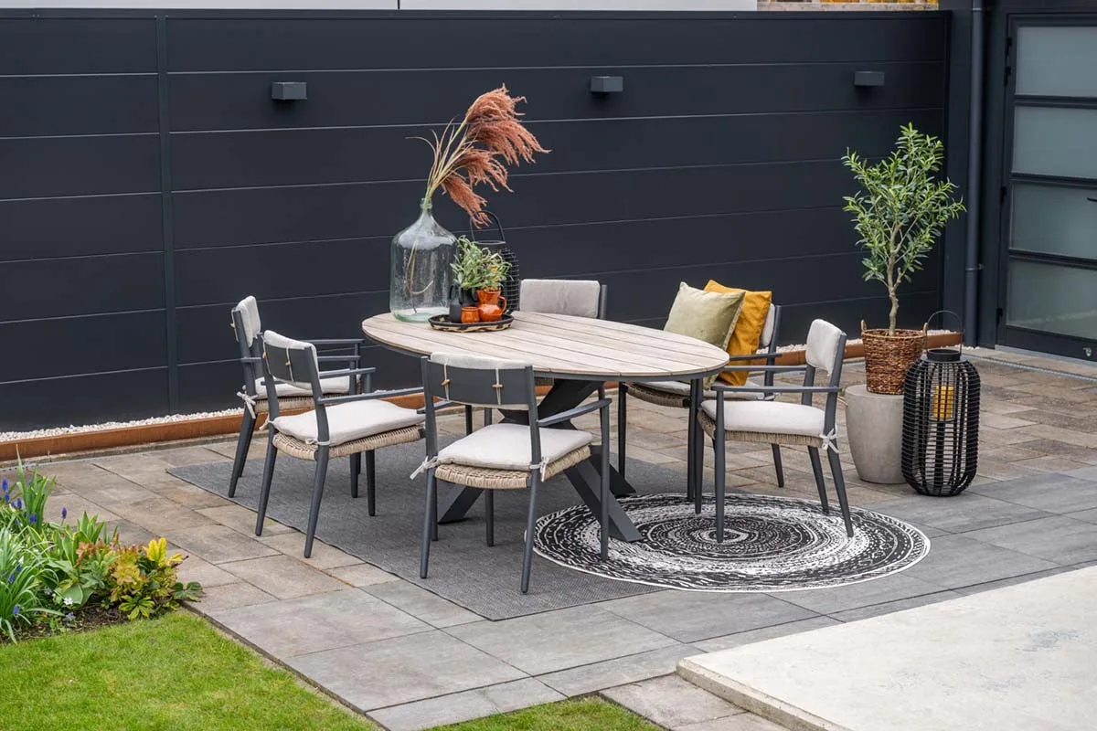 Garden Impressions chaises de jardin Paris, lot de 4 – carbon black / desert sand