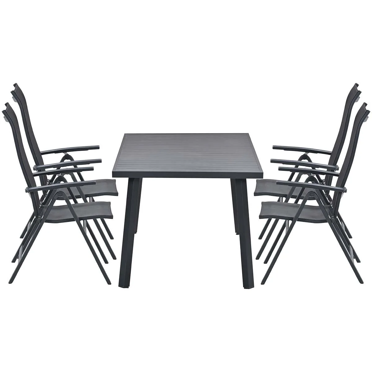 Garden Impressions Osaka chaises réglables 4 pièces + table Terni