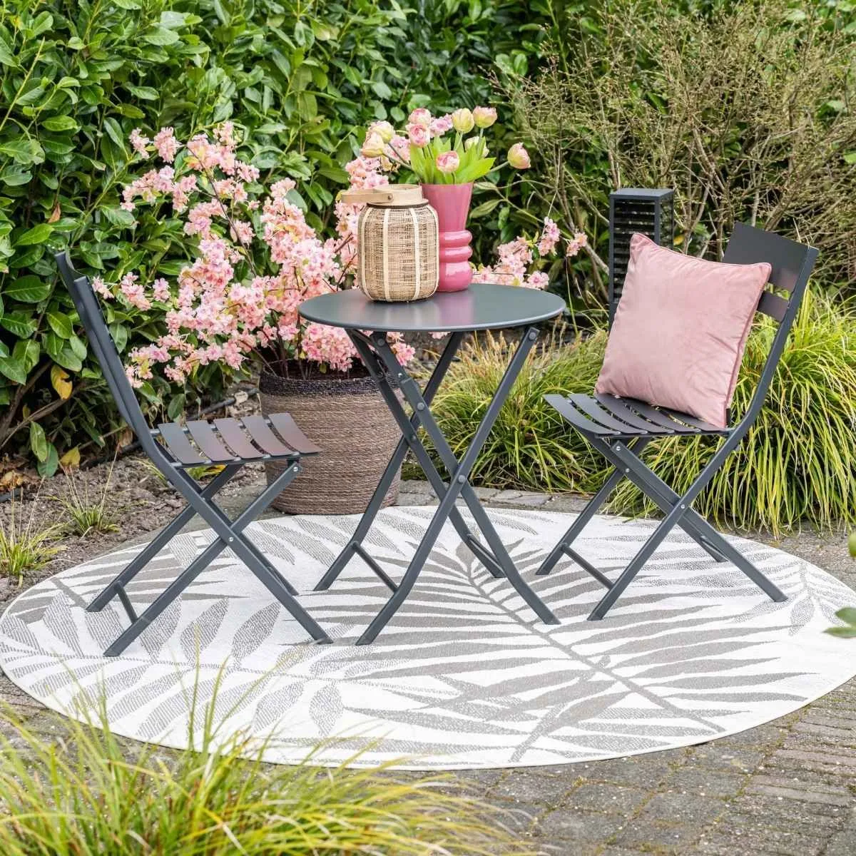 Garden Impressions Alfa – Ensemble de balcon 3 pièces – Carbon Black