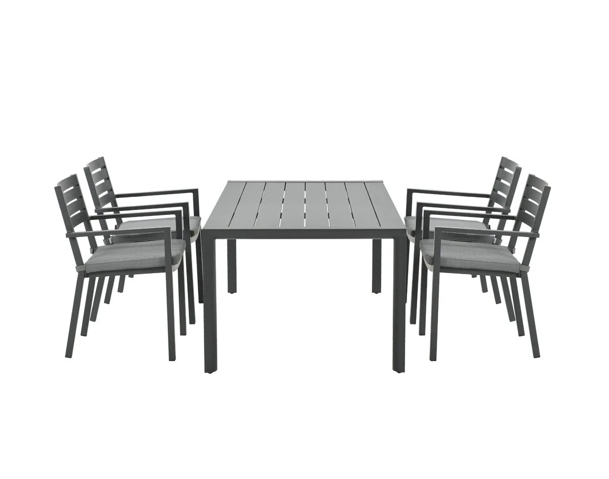 Set de jardin Chaises Oklahoma - 4 pièces - avec table de jardin Gosford - Garden Impressions
