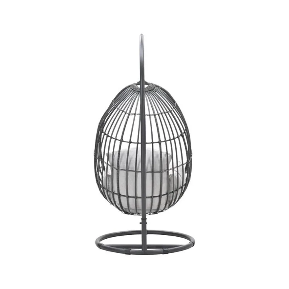 Panama hangstoel met standaard - eivorm - carbon black - earl grey - valley sand 3