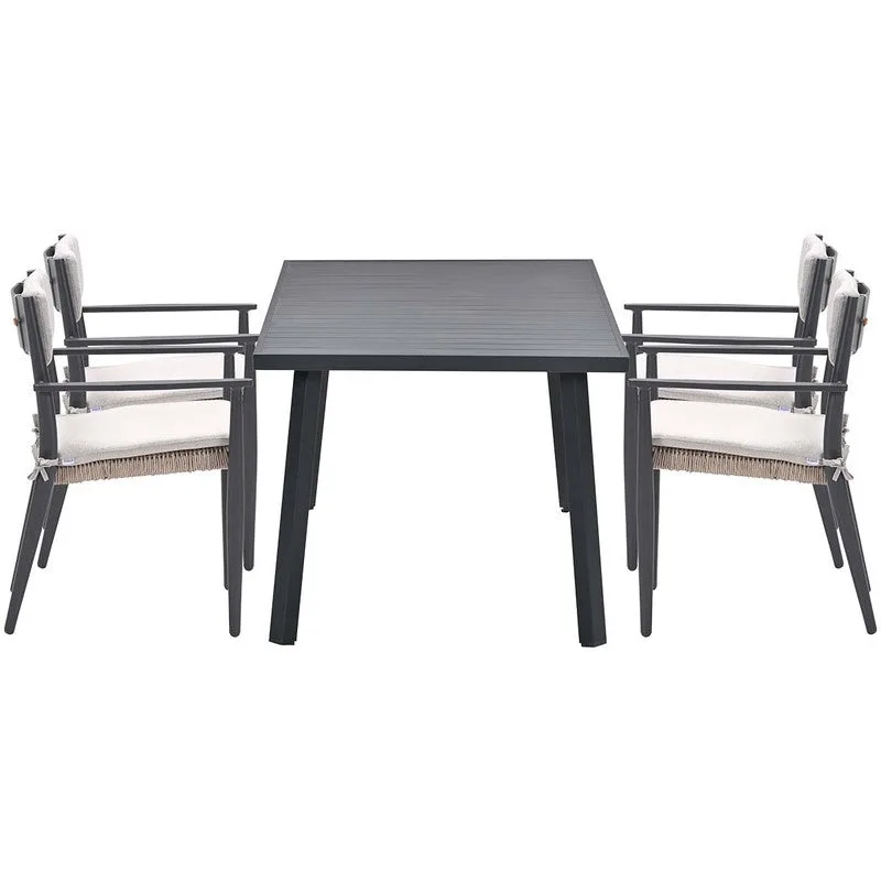 Salon de jardin Garden Impressions Paris 4 fauteuils + 1 table Terni 160 cm