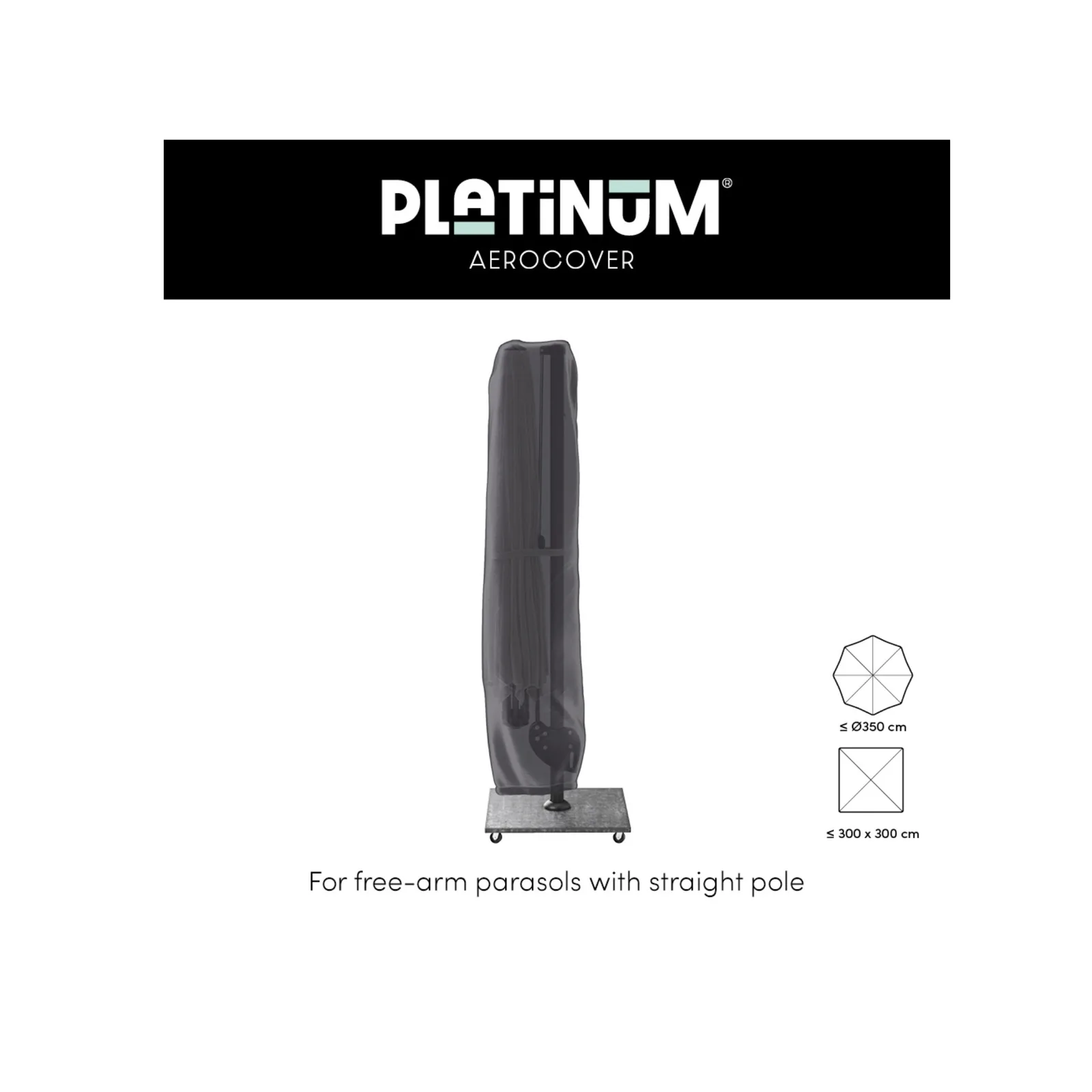 Platinum AeroCover Zweefparasolhoes H250x55/60 6