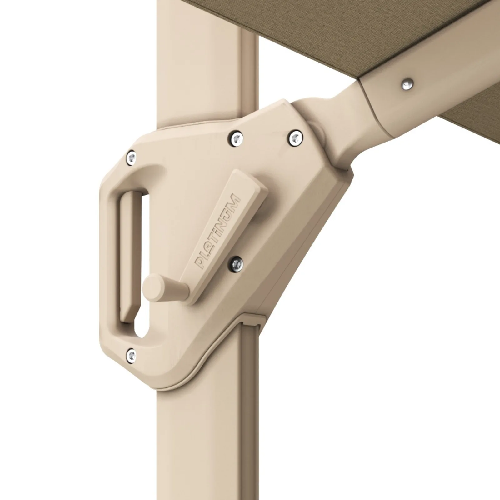 Platinum Sun & Shade zweefparasol Challenger T¹ Sandstone frame, 400x300 Champagne. 6