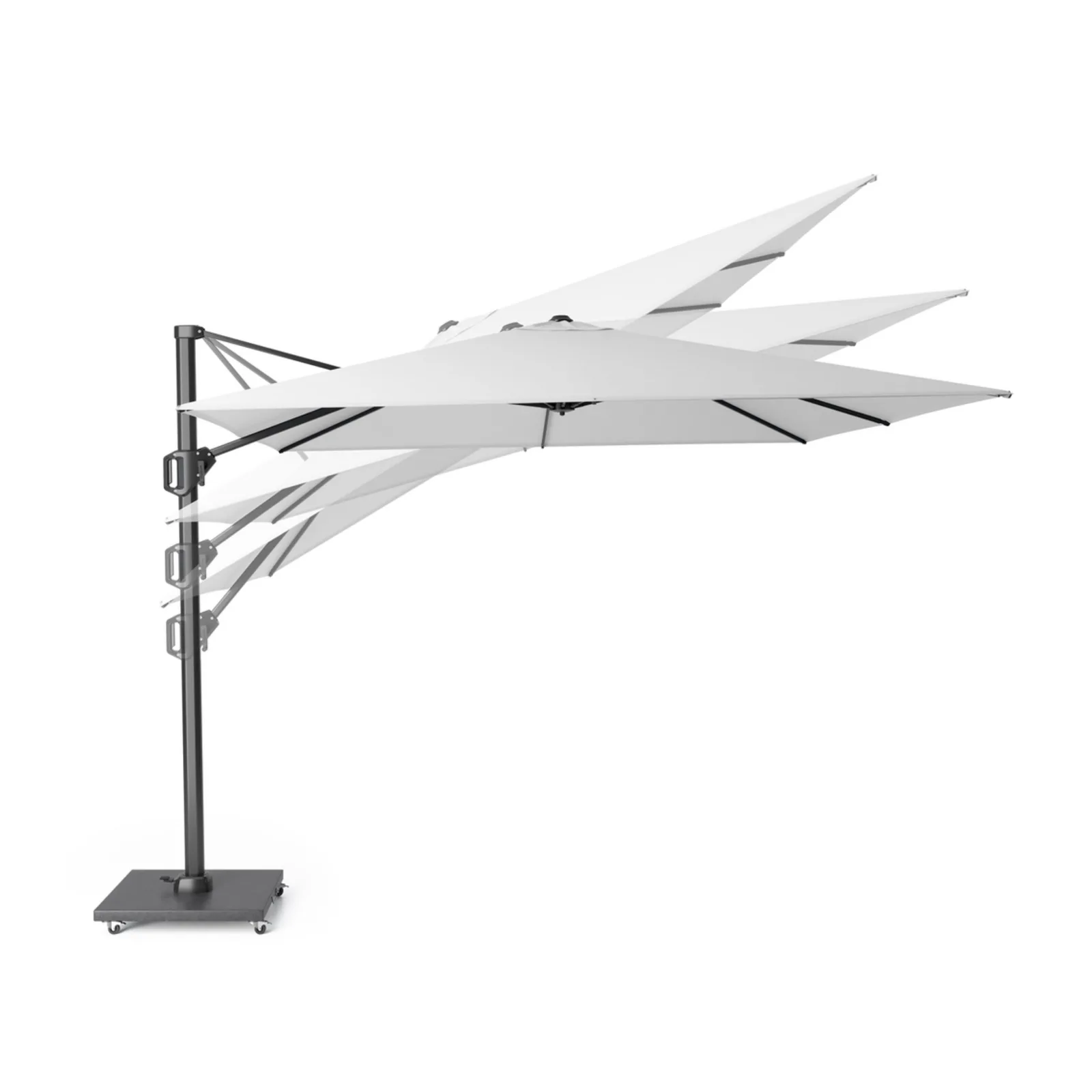 Platinum Sun &amp; Shade zweefparasol Voyager T¹ 300x200 lichtgrijs 4