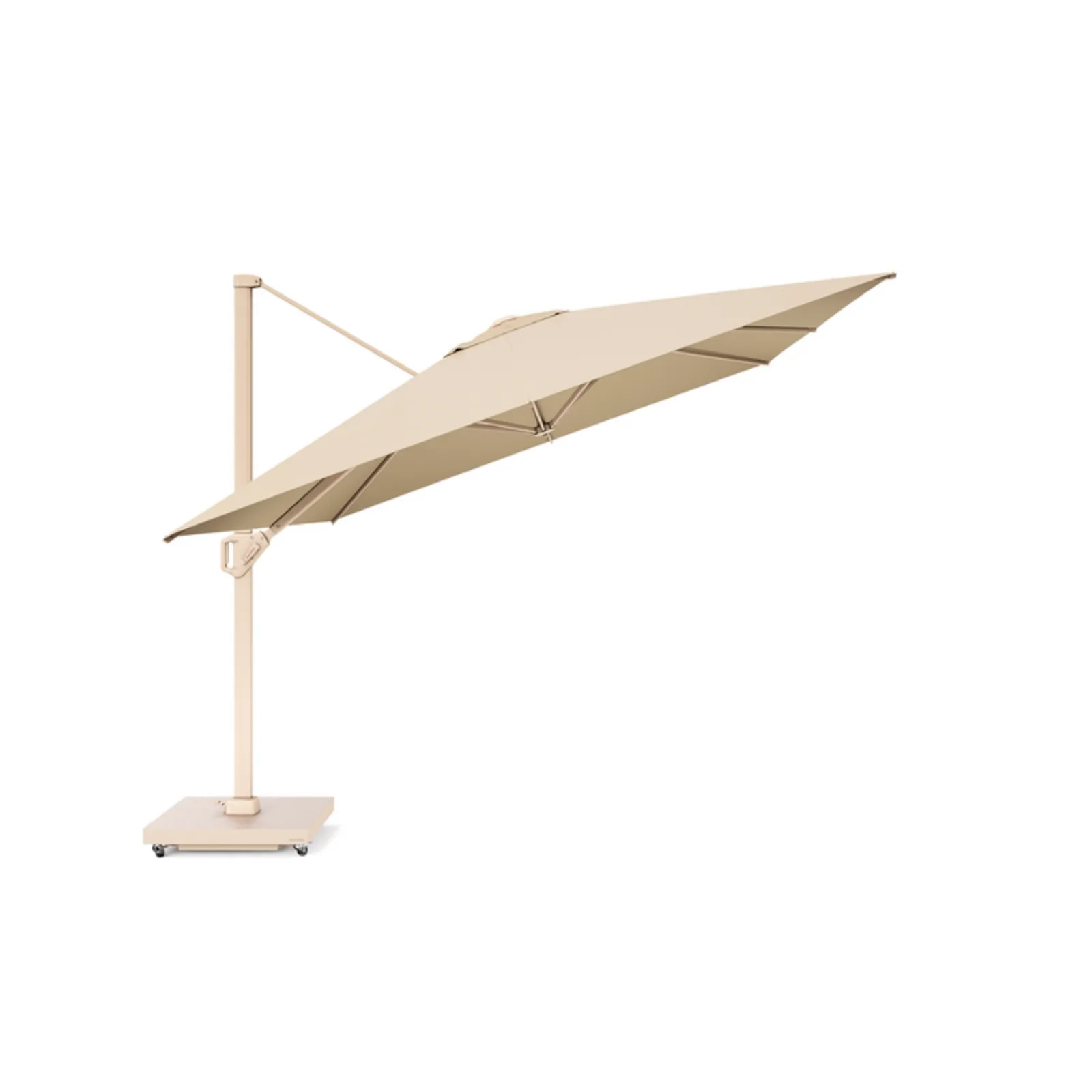 Platinum Sun & Shade zweefparasol Challenger T¹ Sandstone frame, 400x300 Champagne. 3