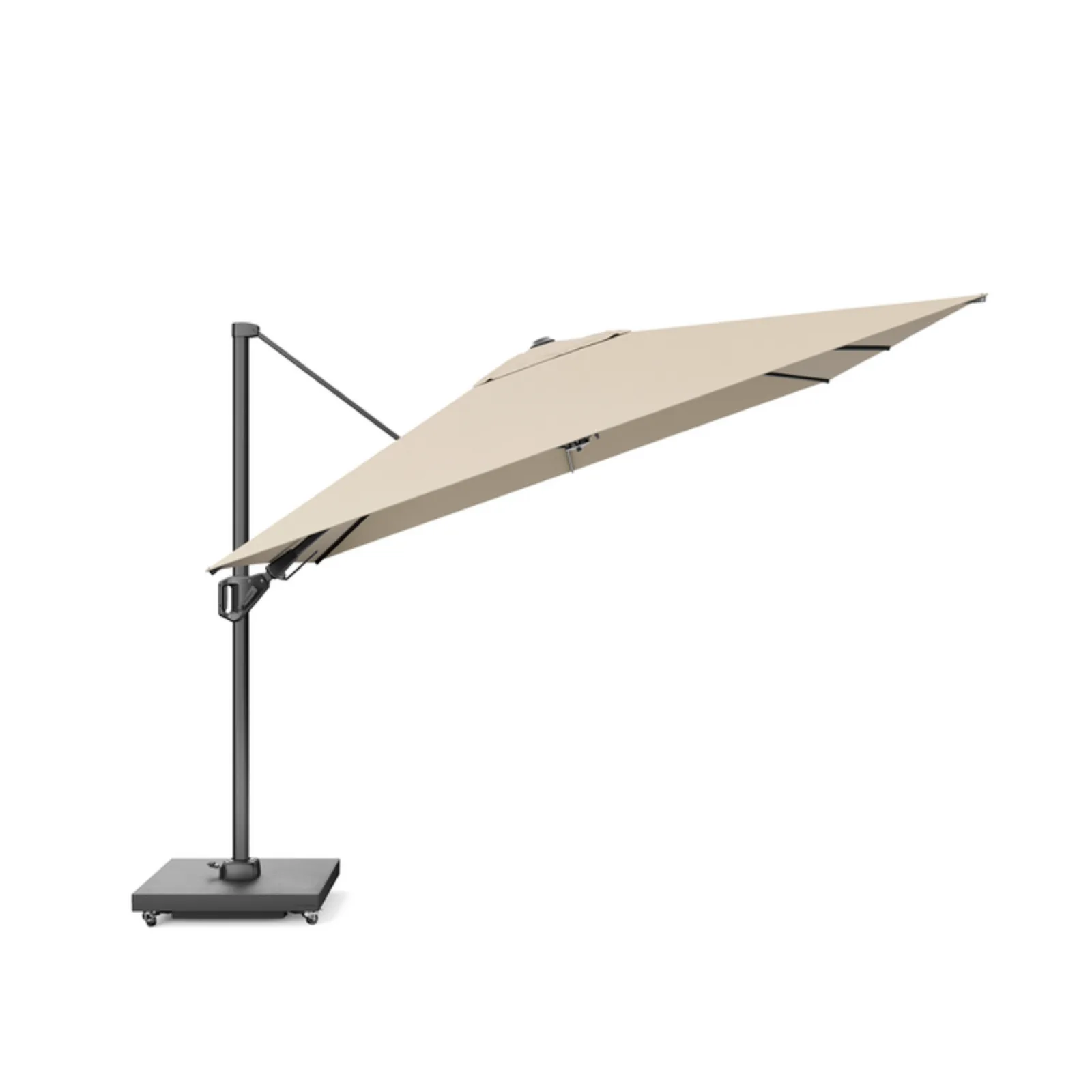 Platinum Sun &amp; Shade zweefparasol Challenger T² premium 350x260 Champagne. 8