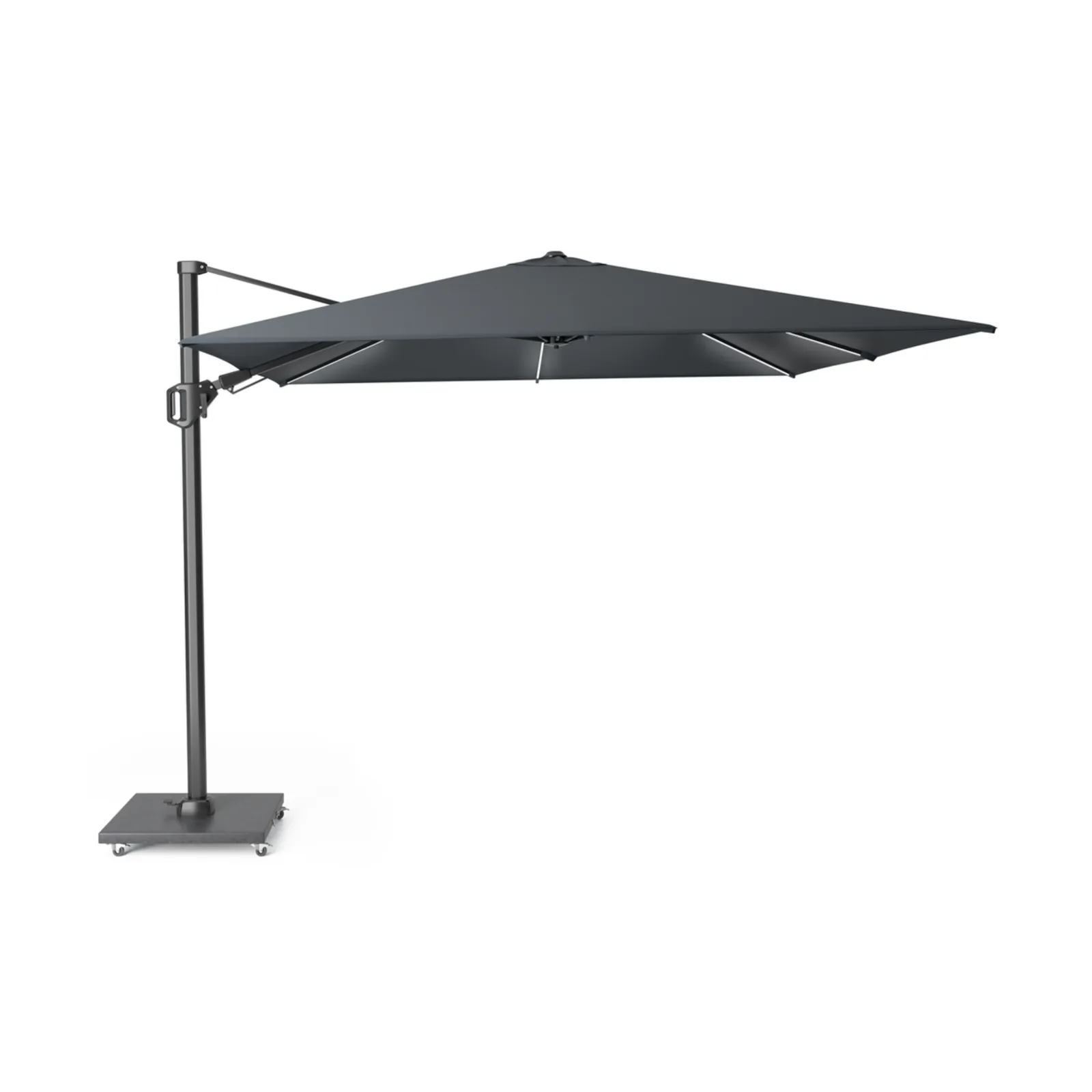 Platinum Sun & Shade zweefparasol Challenger T² Glow 300x300 antraciet