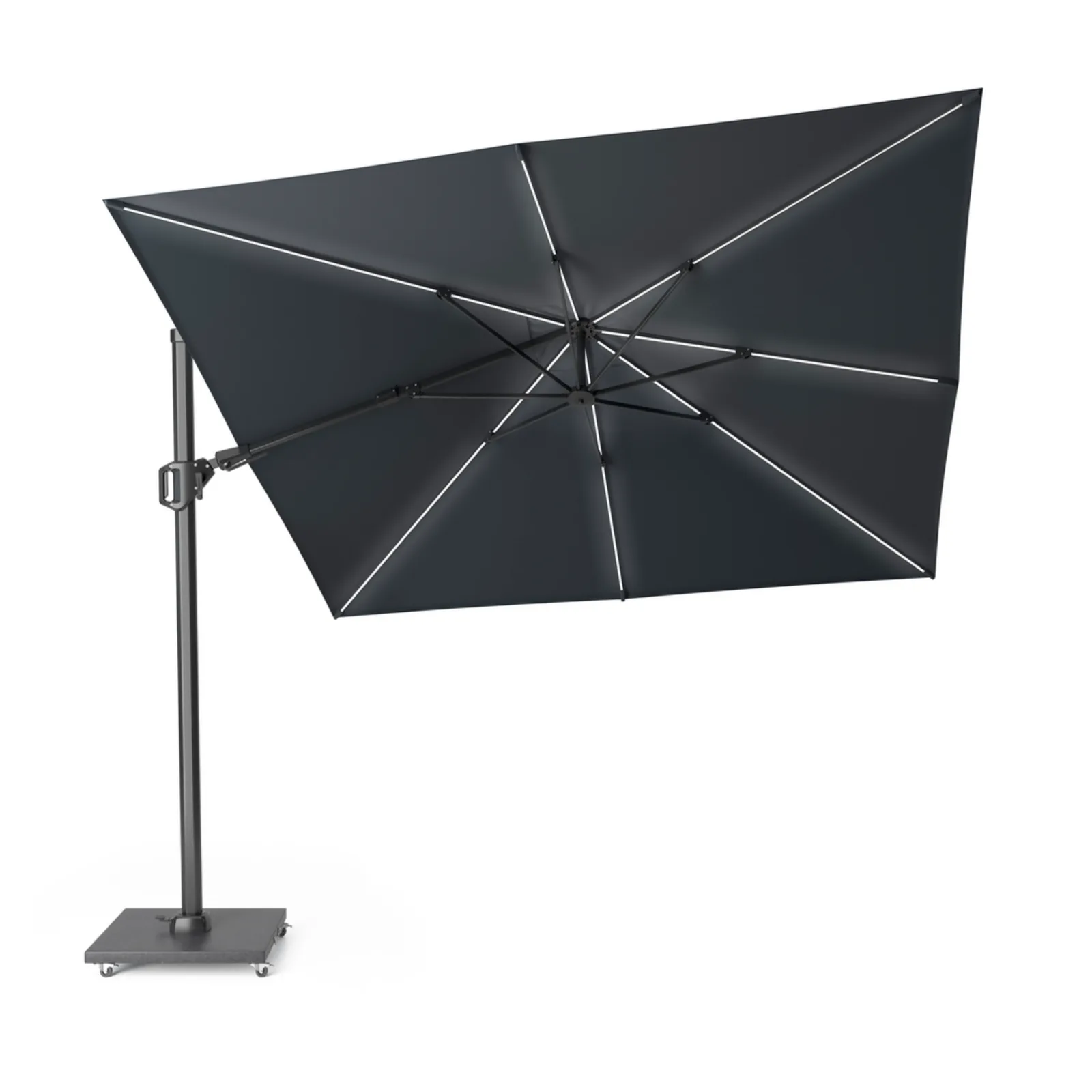 Platinum Sun & Shade zweefparasol Challenger T² Glow 300x300 antraciet 10