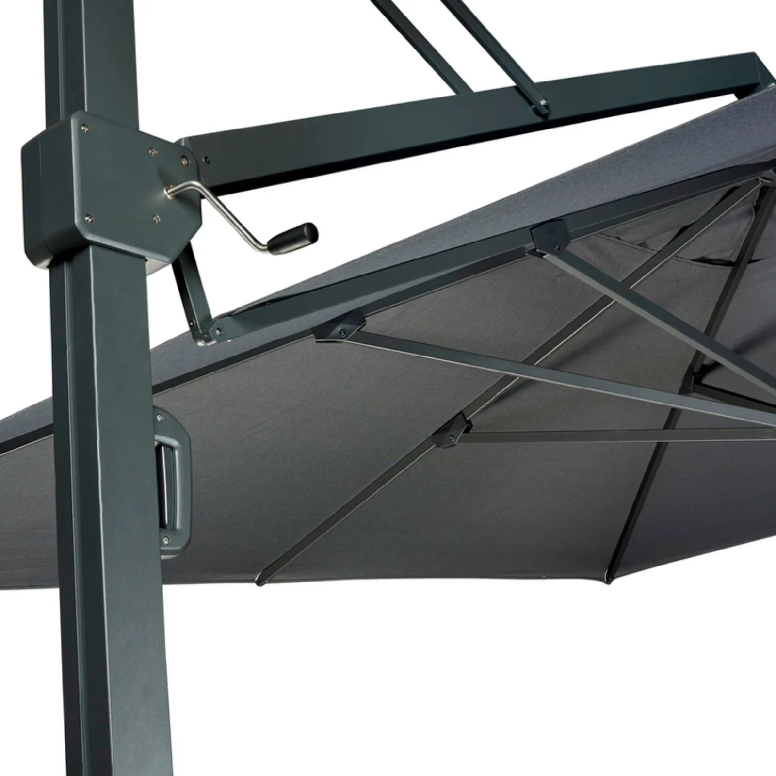 Platinum Sun & Shade zweefparasol Icon Premium 350x350 Havana. 3