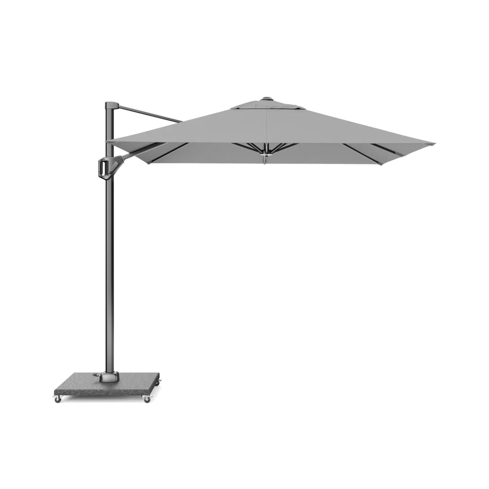 Platinum Sun &amp; Shade zweefparasol Voyager T¹ 250x250 lichtgrijs.