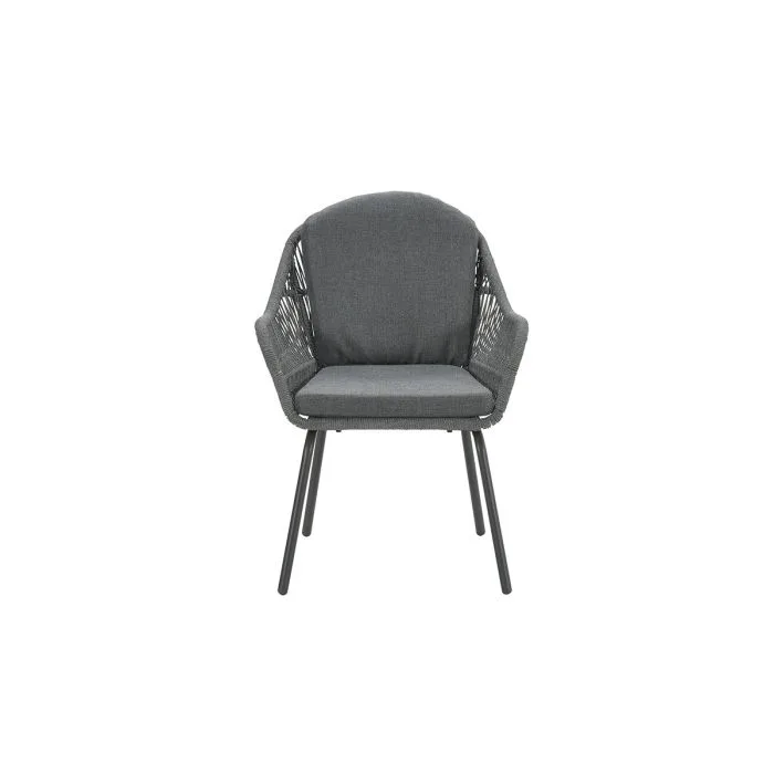 Garden Impressions Triton dining fauteuil  carbon black -rope mid grey mystic grey