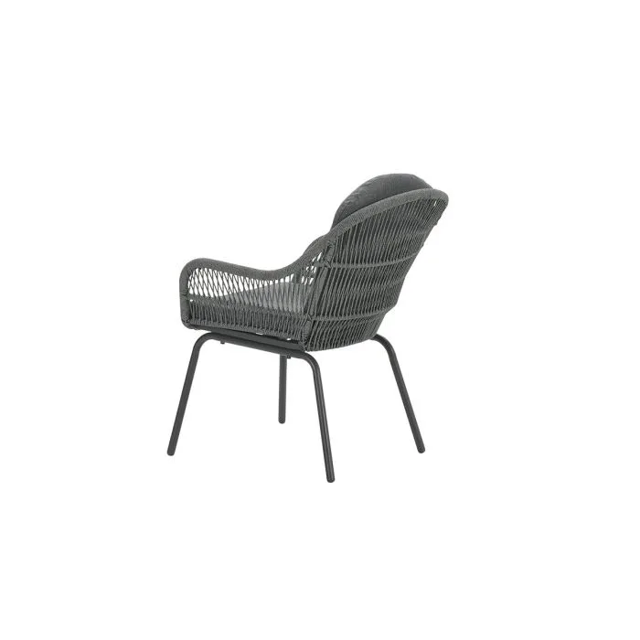 Garden Impressions Triton dining fauteuil  carbon black -rope mid grey mystic grey