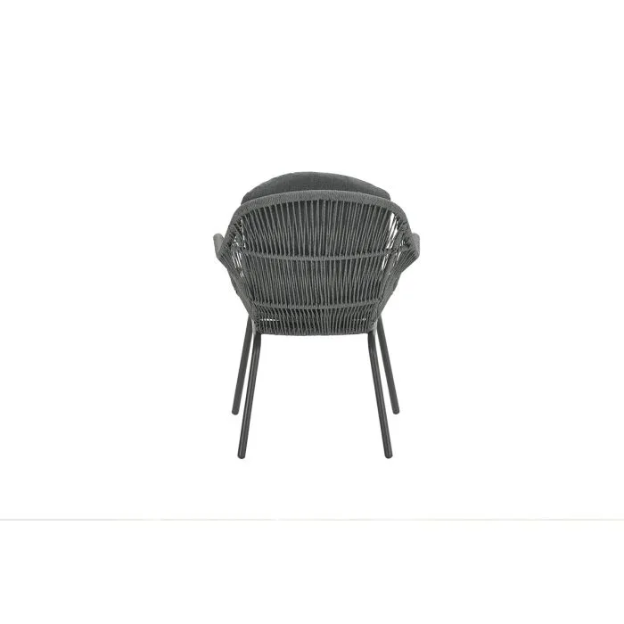 Garden Impressions Triton dining fauteuil  carbon black -rope mid grey mystic grey