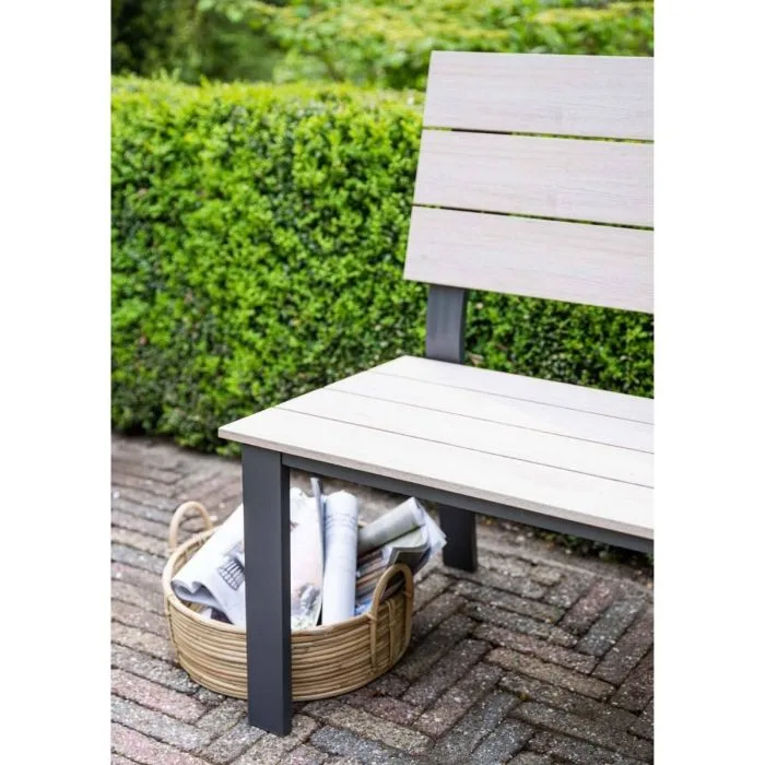 Garden Impressions Jondal parkbank carbon black light teak Vironwood