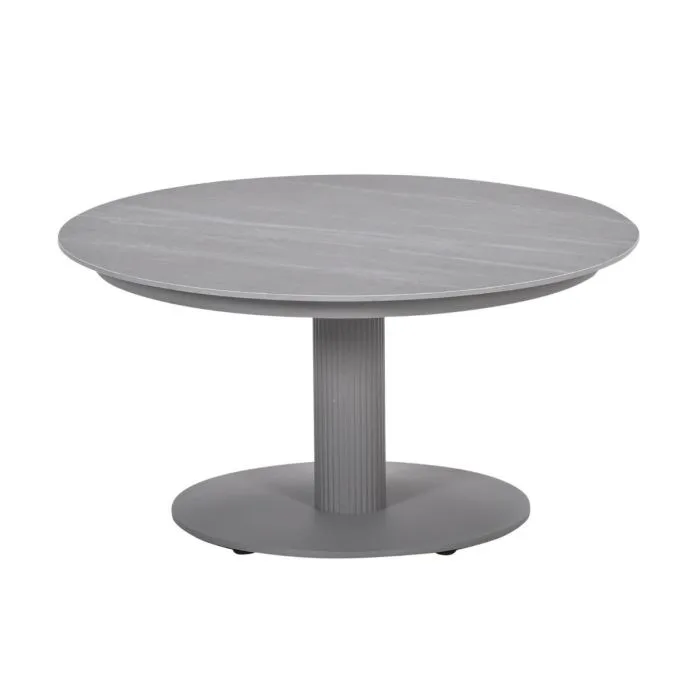 Garden Impressions Nice lounge tafel Ø80xH40 cm taupe   Centostone Napoli sand