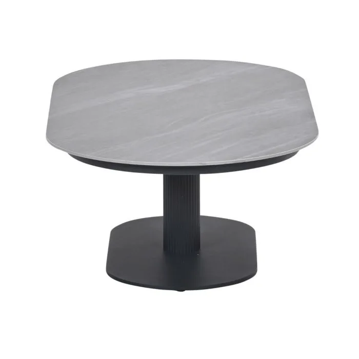 Garden Impressions Nice lounge tafel 130x70xH40 cm carbon black  Centostone Napoli sand