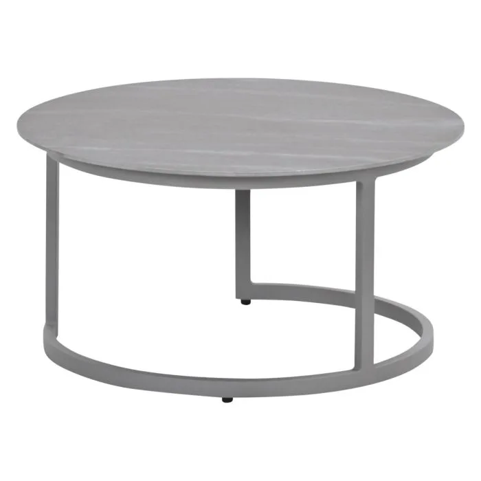 Garden Impressions Monte Carlo lounge tafel Ø80xH40 cm taupe  Centostone Napoli sand