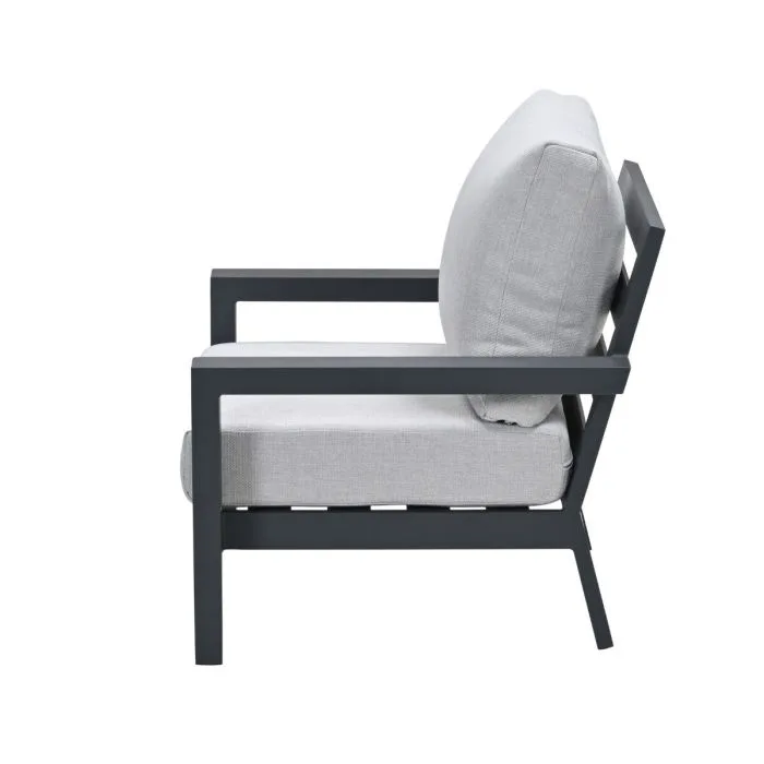 Garden Impressions Geneva lounge fauteuil carbon black  valley sand