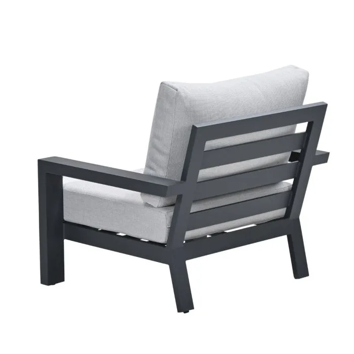 Garden Impressions Geneva lounge fauteuil carbon black  valley sand