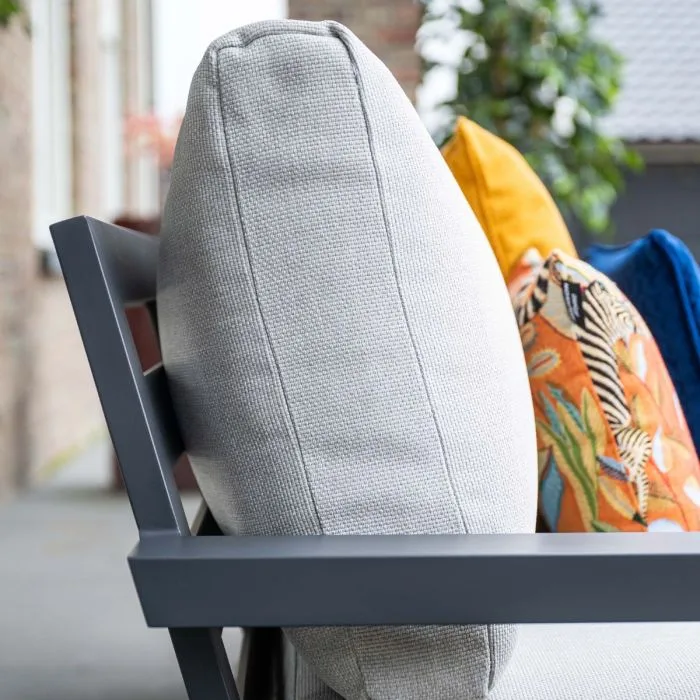 Garden Impressions Geneva lounge fauteuil carbon black  valley sand