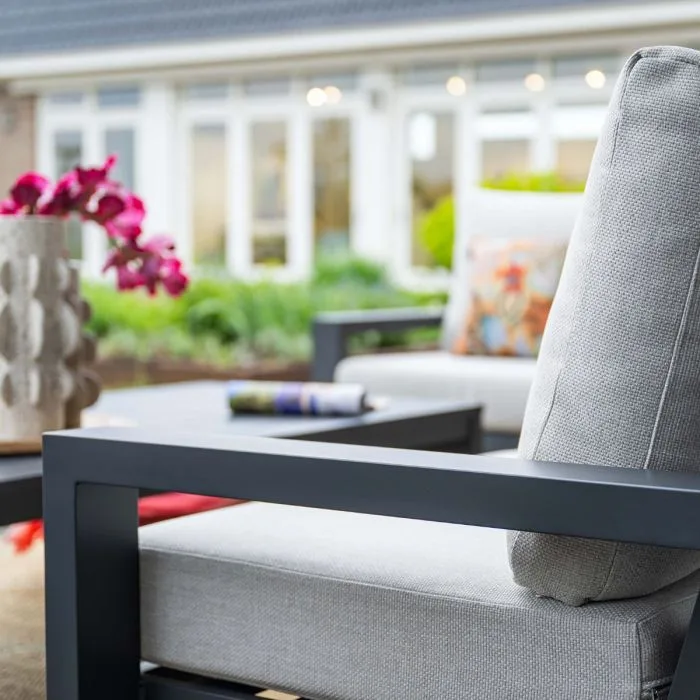 Garden Impressions Geneva lounge fauteuil carbon black  valley sand