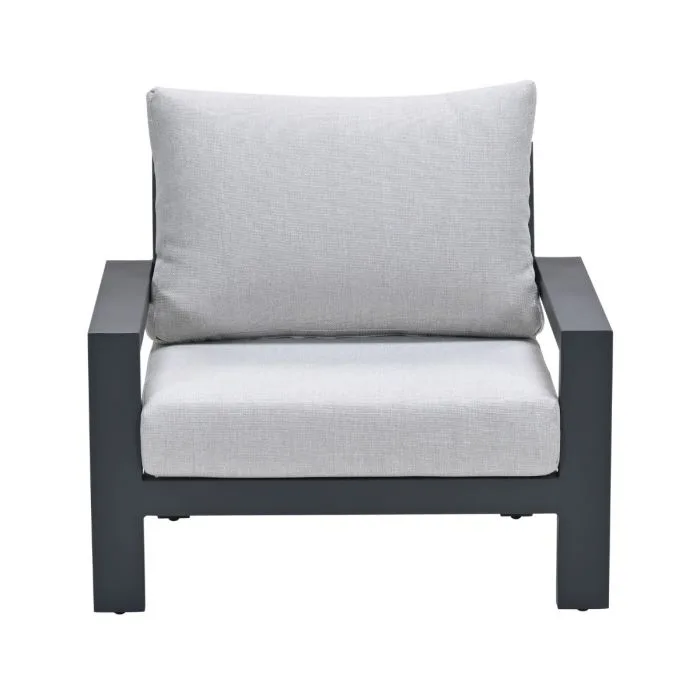 Garden Impressions Geneva lounge fauteuil carbon black  valley sand