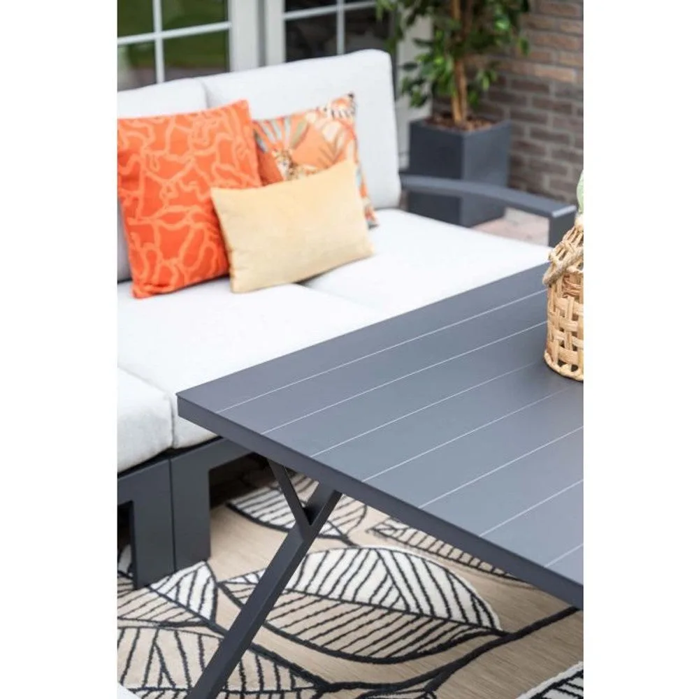 Garden Impressions Rondo lounge-dining set 6-delig carbon black  valley sand