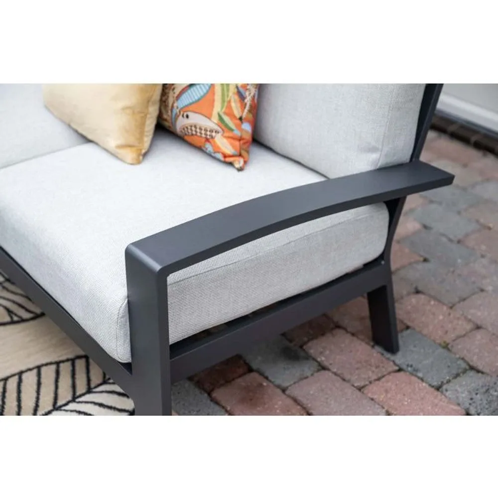 Garden Impressions Rondo lounge-dining set 6-delig carbon black  valley sand