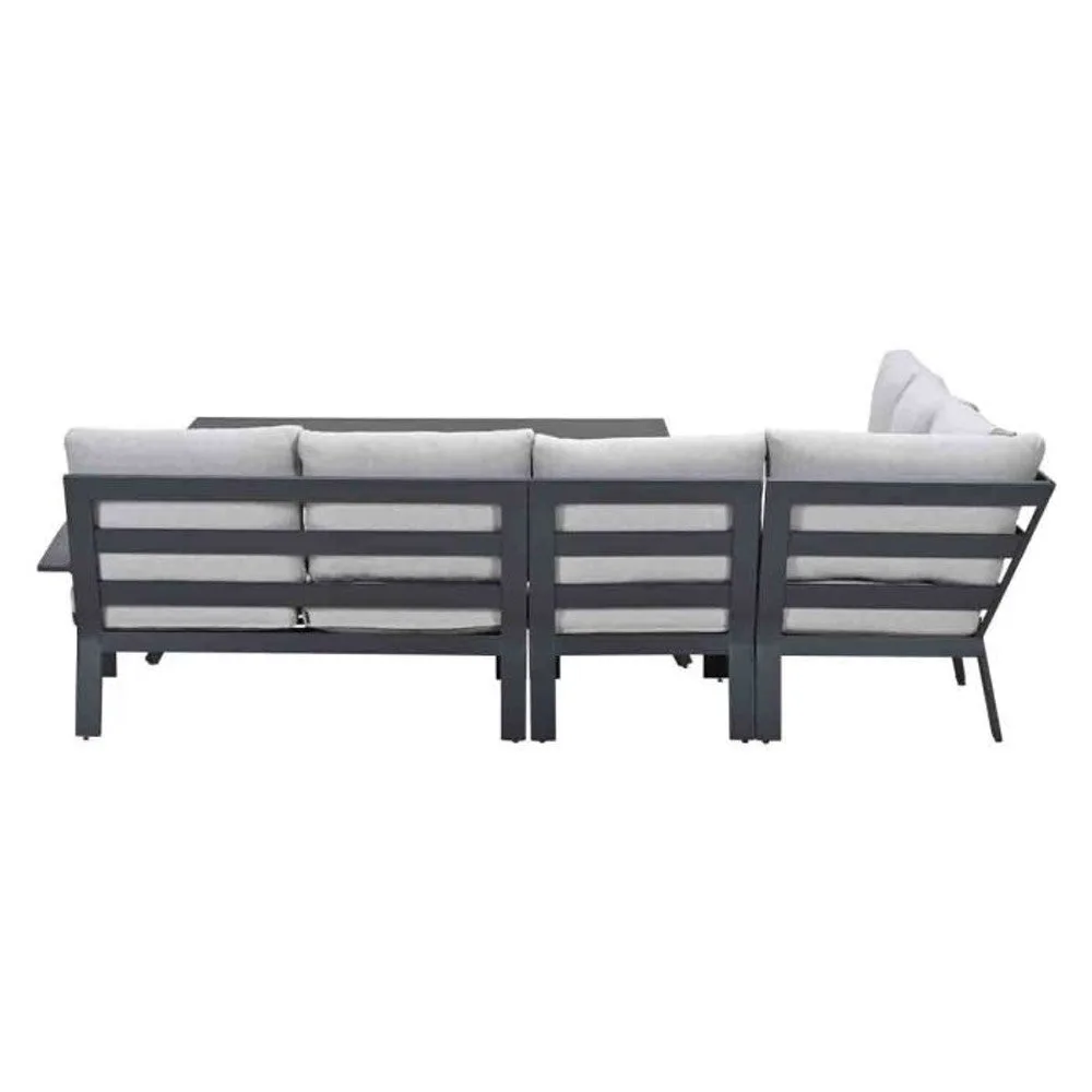 Garden Impressions Rondo lounge-dining set 6-delig carbon black  valley sand
