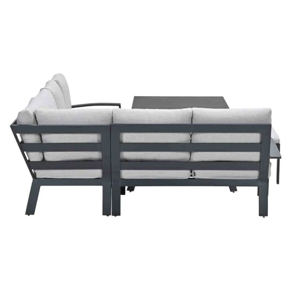 Garden Impressions Rondo lounge-dining set 6-delig carbon black  valley sand