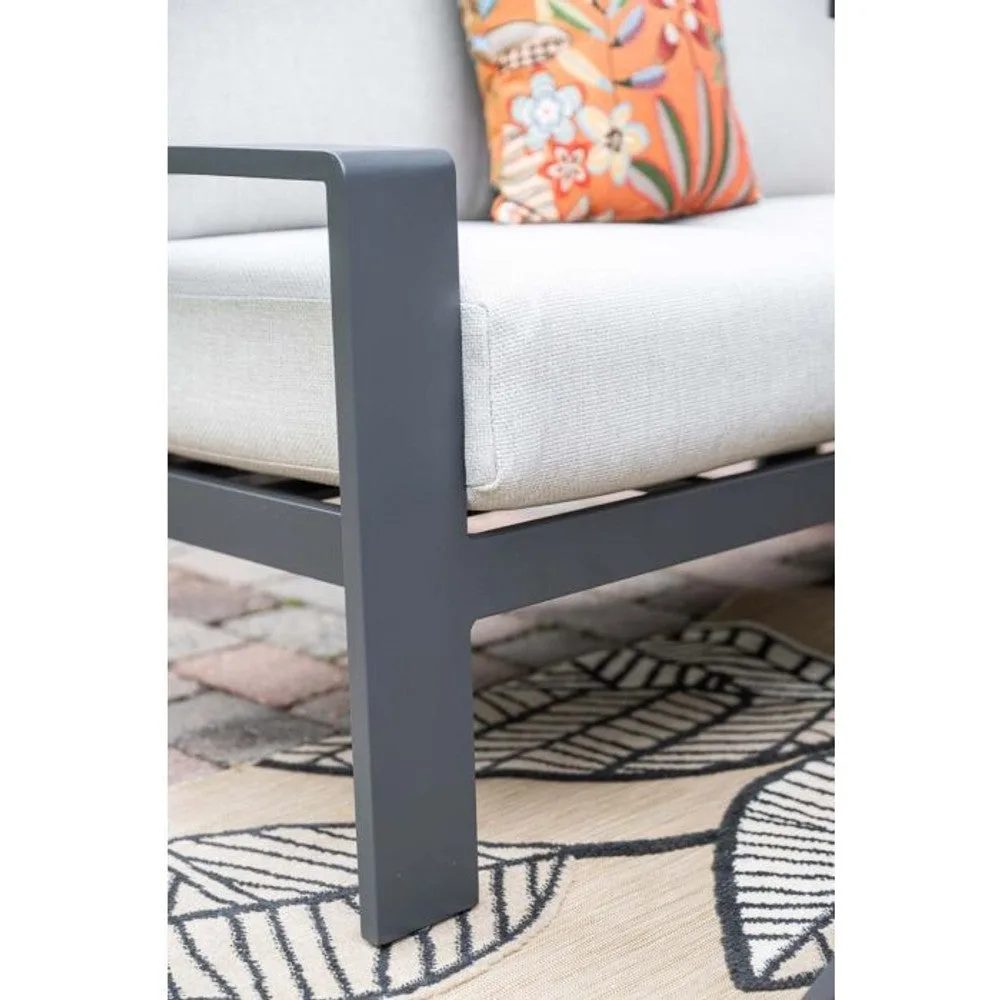 Garden Impressions Rondo lounge-dining set 6-delig carbon black  valley sand