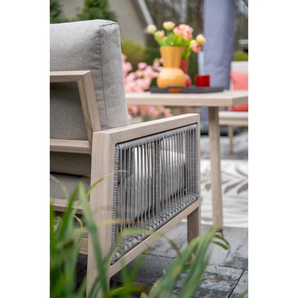 Garden Impressions Decala lounge-dining set 5-delig licht eikenlook sand desert sand